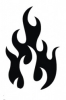 Precut Vinyl Stencils -  Flames 1