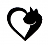 Precut Vinyl Stencils -  Cat Heart