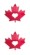 Maple Leaf 2in with Heart cut out - 2 PACK