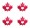 Maple Leaf 1in with Heart cut out - 4 PACK